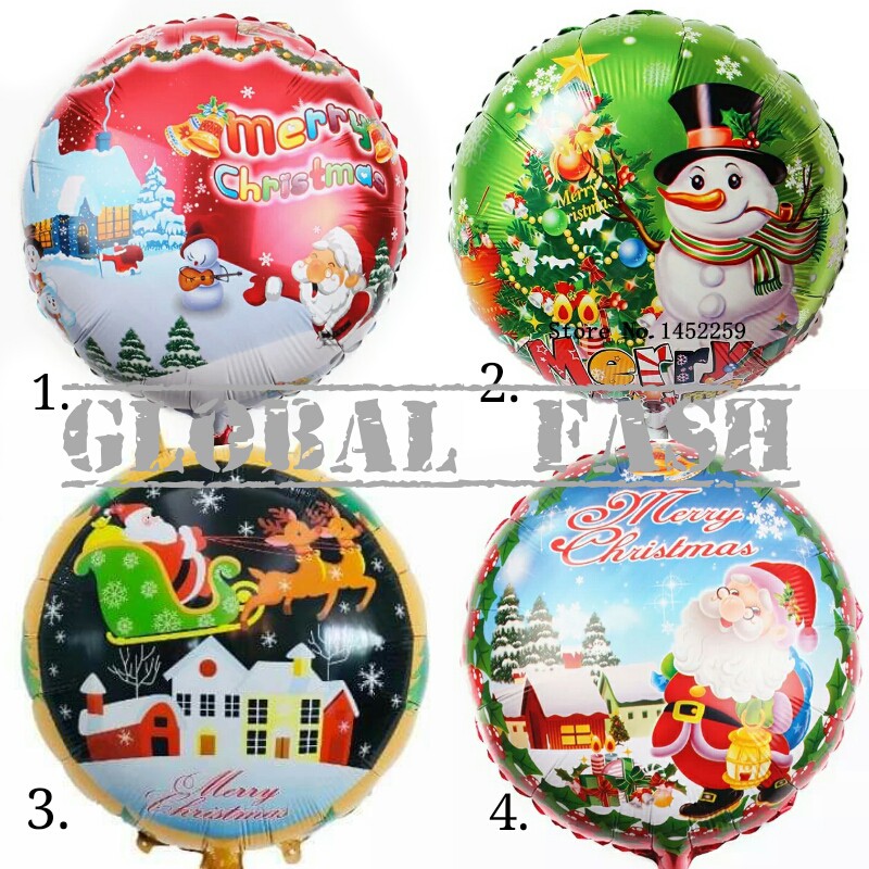 Set 4 Bong Bóng Hình Ông Già Noel / Bộ Râu / Ông Già Noel