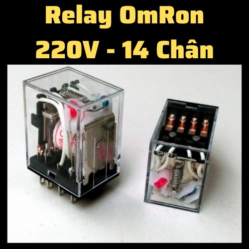 Relay omron 220V 14 chân, Rơ le trung gian, relay 220V