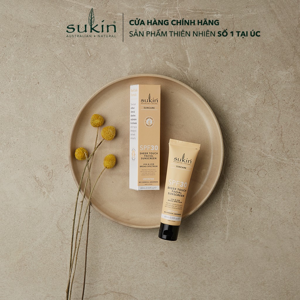 Kem Chống Nắng SPF30 Sukin Suncare SPF 30 Sheer Touch Facial Sunscreen 60ml