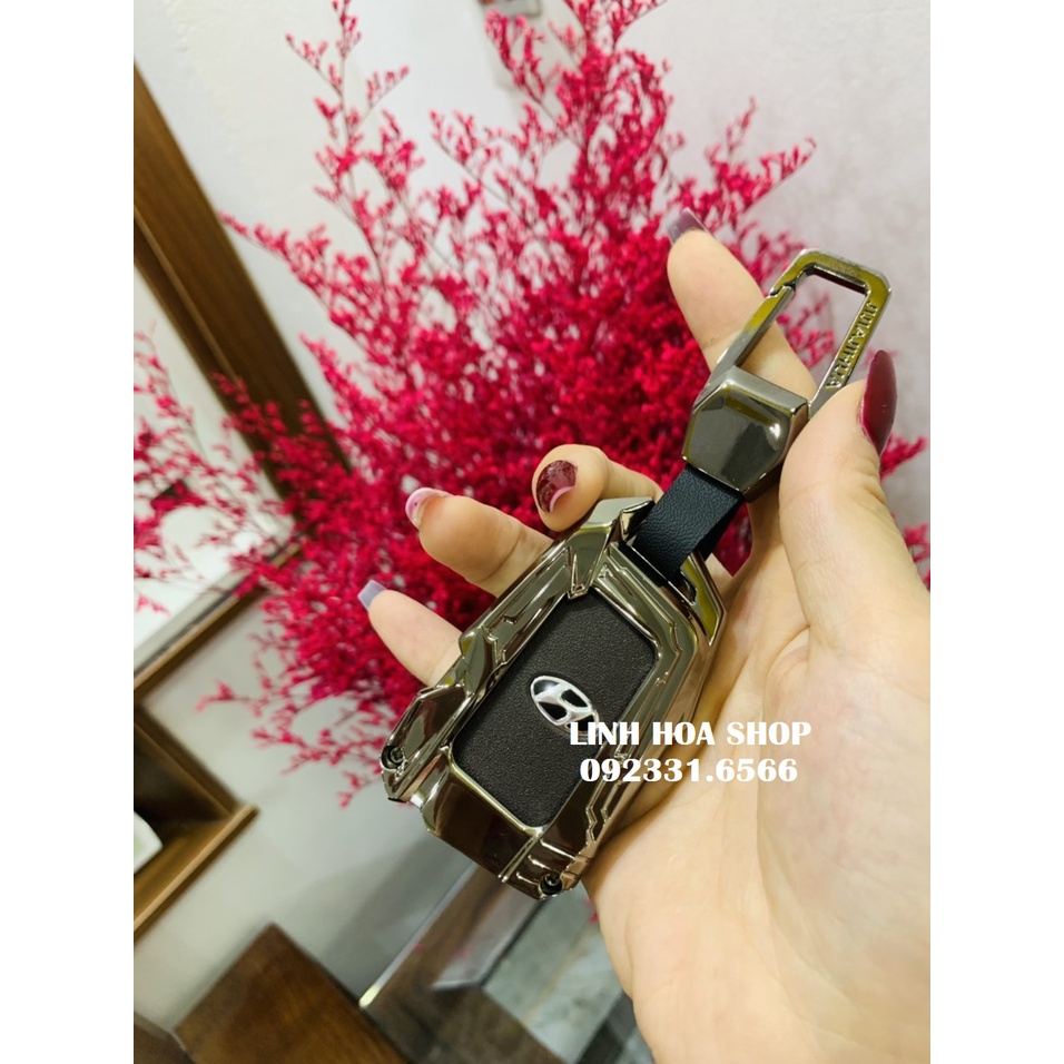 Vỏ Ốp Bảo Vệ Chìa Khóa Hyundai i10, Creta, Tucson, Elantra Bằng Hợp Kim Cao Cấp (Chìa Thông Minh)