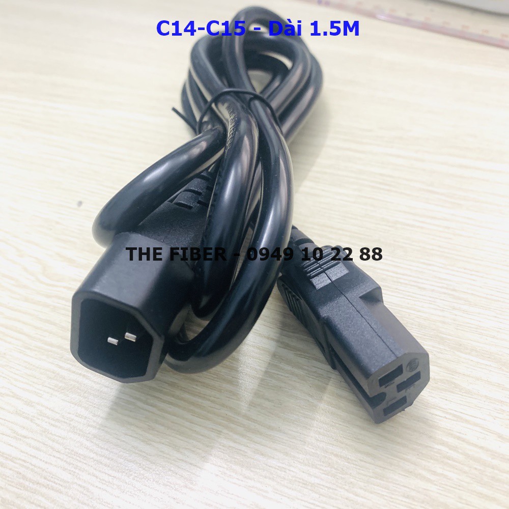 Dây nguồn C14-C15 dài 1.5M/2M/3M 3x1.5mm2 3x1.0mm2