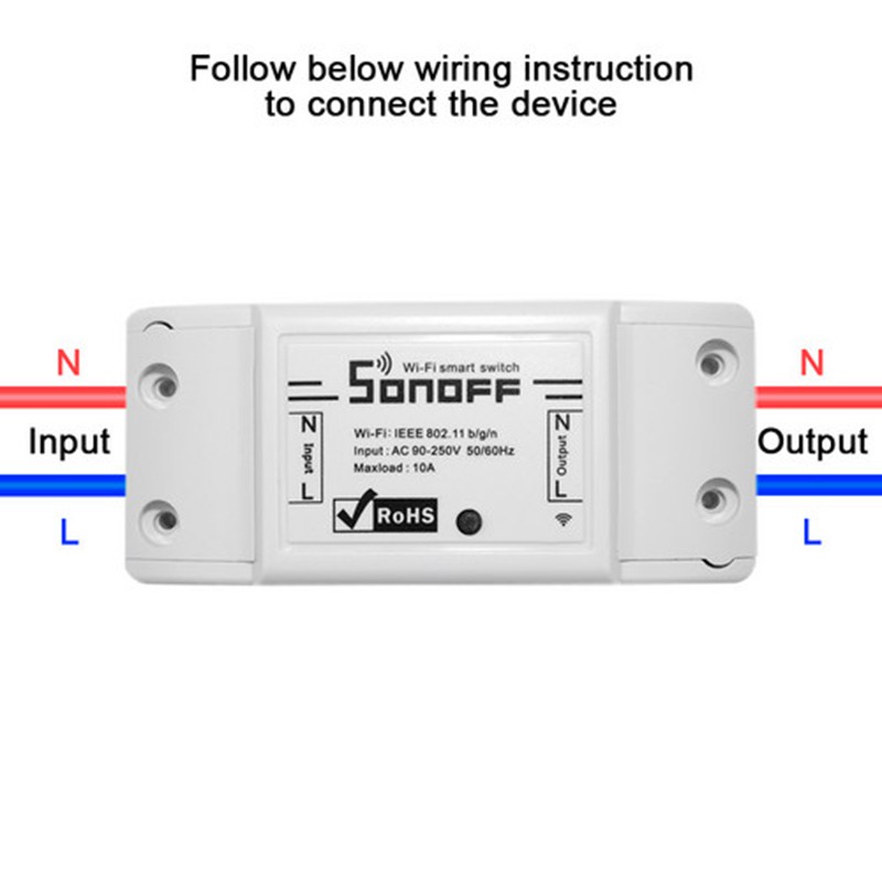 SONOFF Bộ Mô Đun Công Tắc Wifi Không Dây Thông Minh 90-250v Cho Android Ewelink (Cod)