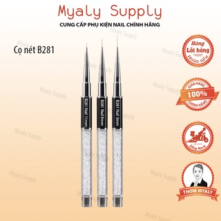 Cọ Nét Nail Cán Đá Nét Nhỏ Dài Mảnh 3 Size (5mm; 9mm; 11mm)