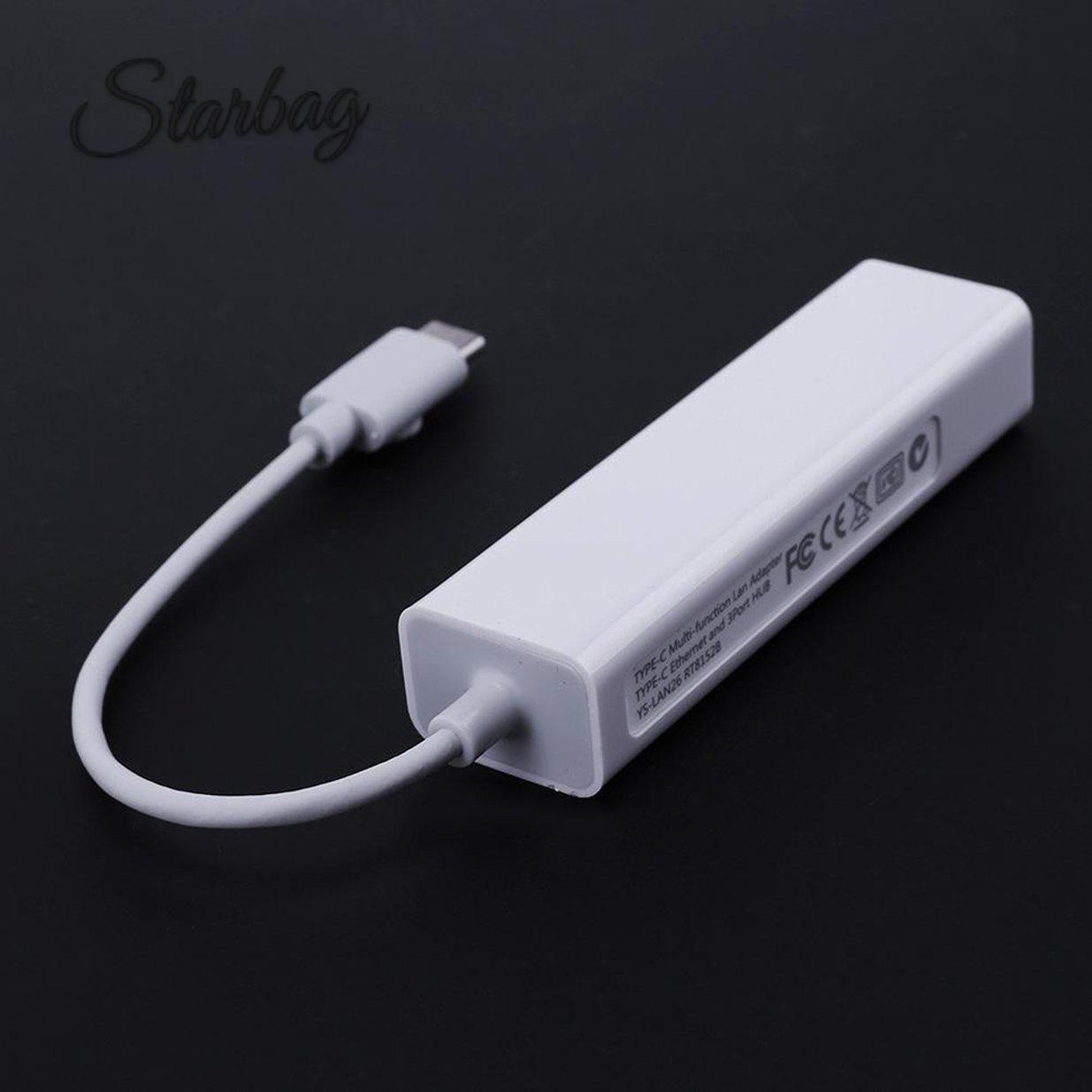 Cáp Chuyển Đổi Usb-C Usb 3.1 Type C Sang Usb Rj45 Ethernet Lan Cho Macbook Pc