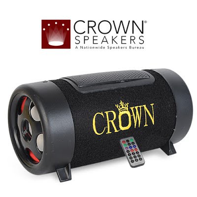 Loa ống Crown superbass 4, đường kính 10Cm, loa dùng điện 220v và 12v 24v trên xe hơi ô tô hay bình ac quy DATA