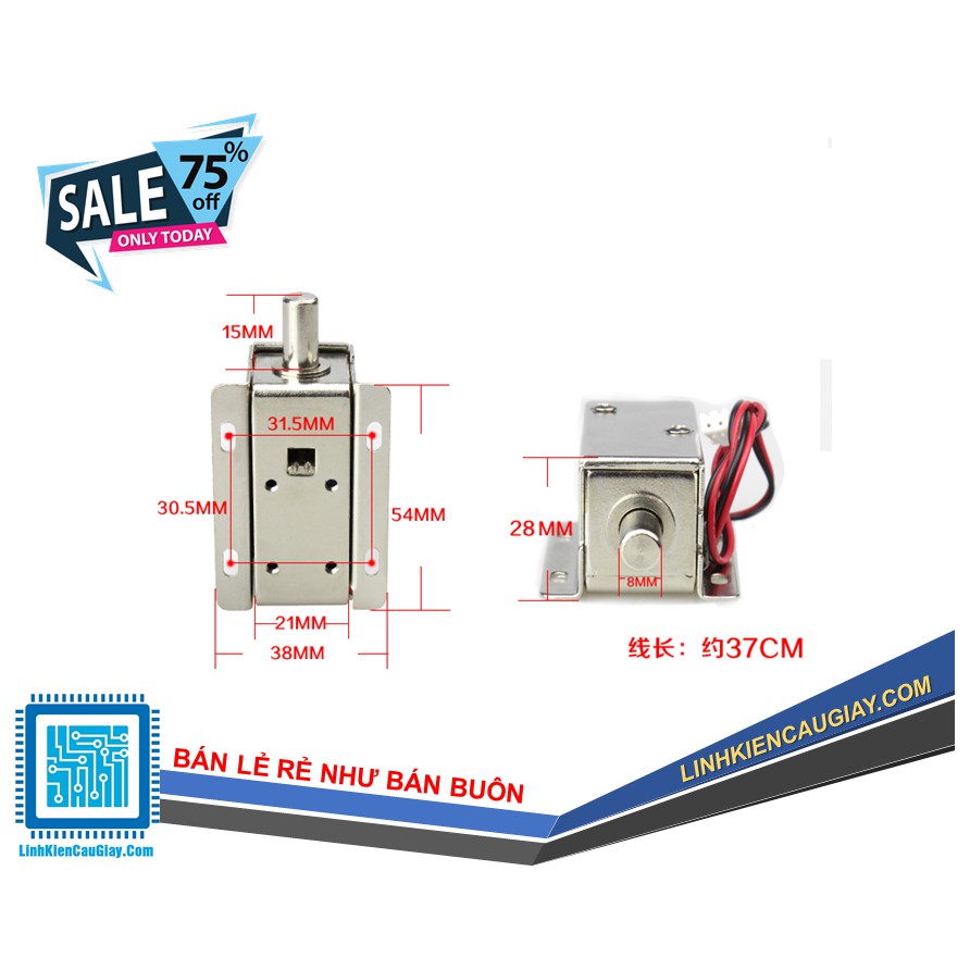 Khóa chốt điện từ (Chốt tròn) LY-03 12VDC