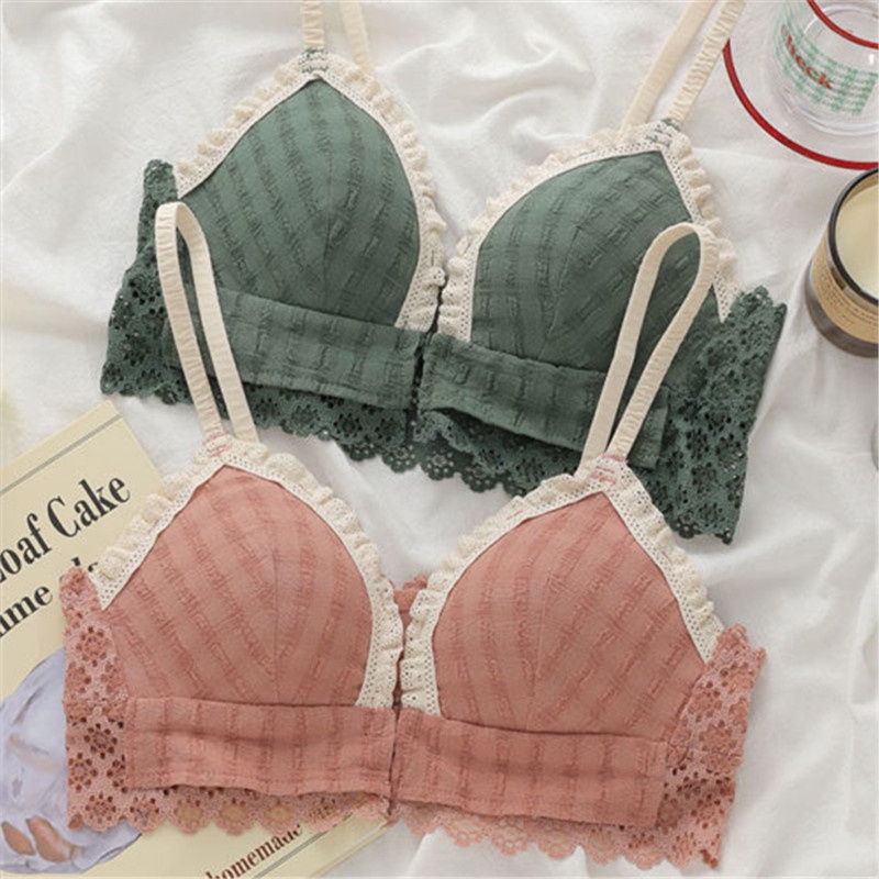 Áo Ngực Mềm Không Đường May Cài Khóa Trước Size 32-38AB Thời Trang Cho Nữ