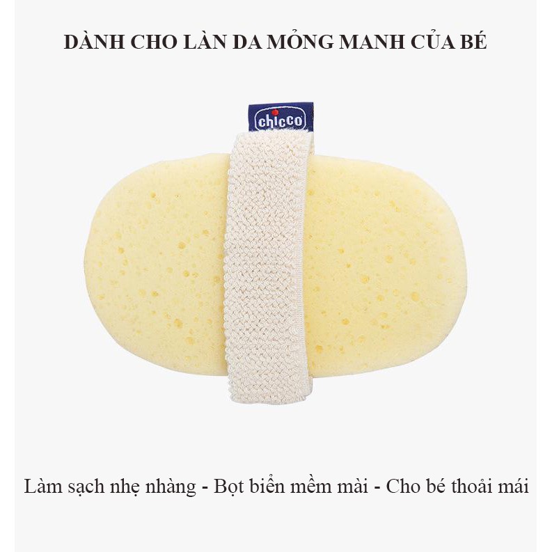 Bông tắm cho trẻ sơ sinh và trẻ nhỏ Chicco (Italia), dành cho da nhạy cảm