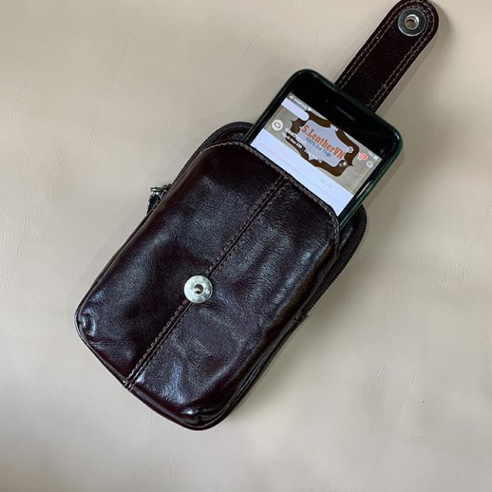 Ví Đeo Thắt Lưng Đựng Điện thoại Da Bò cao cấp BH Da 3 Năm [HÀNG XIN XUẤT KHẨU] | BigBuy360 - bigbuy360.vn