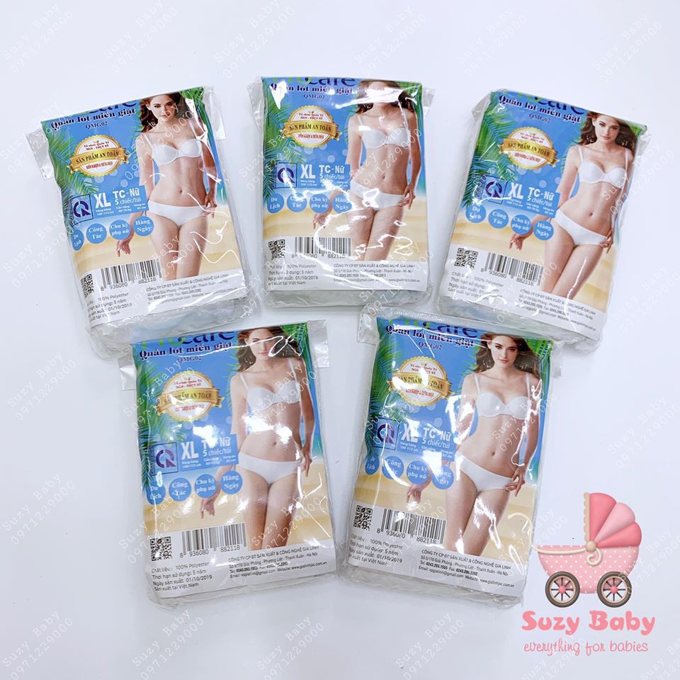 Set 5 quần lót cotton giấy Procare dùng 1 lần thấm hút siêu dai cho mẹ sau sinh,đi du lịch