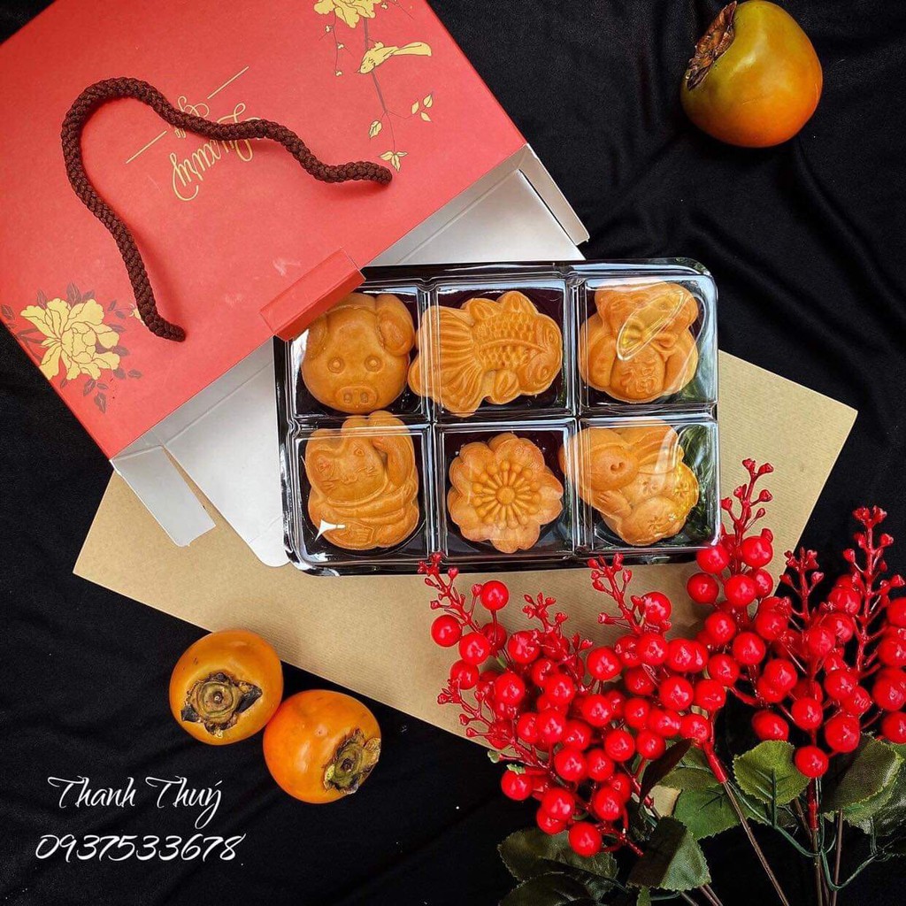 Hộp trung thu 2 bánh Cẩm Chướng