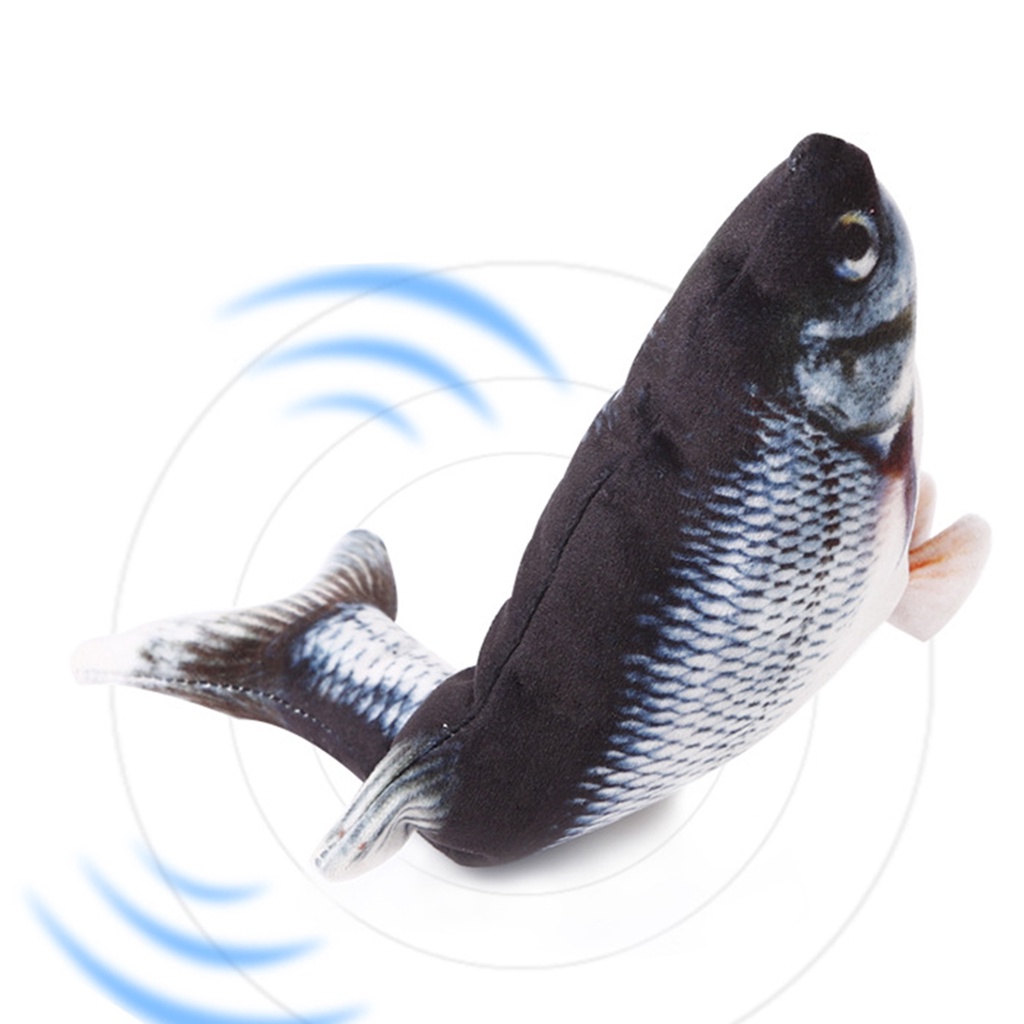 Đồ Chơi Cá Điện Tử 3 Chế Độ Có Cổng Sạc USB Cho Mèo