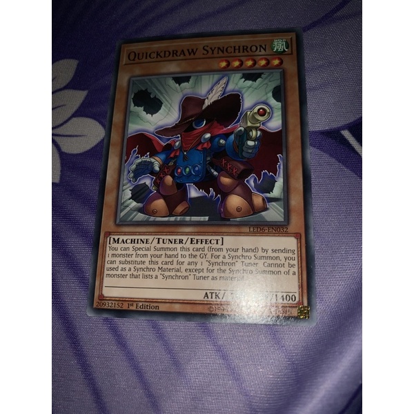 [KN_shop] thẻ bài yugioh: Quickdraw Synchron - LED6-EN032 - Common 1st Edition