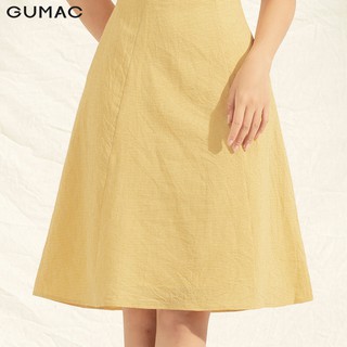 Đầm phối lá cổ trắng DA1132 GUMAC