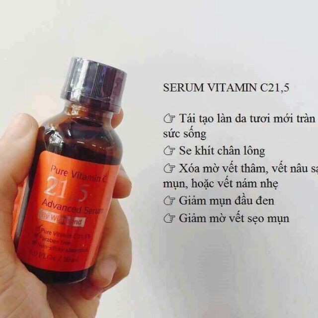 (890260 - HÀNG SẴN) Serum Dưỡng Trắng Thâm Mụn Wishtrend Pure Vitamin C 21.5 30ml