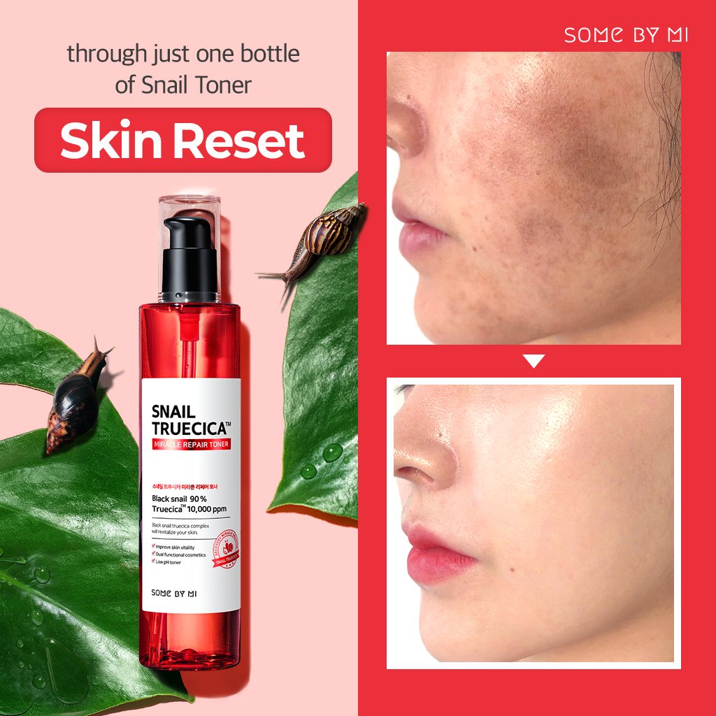 Nước hoa hồng Ốc Sên Some By Mi Snail Truecica Miracle Repair Toner cao cấp