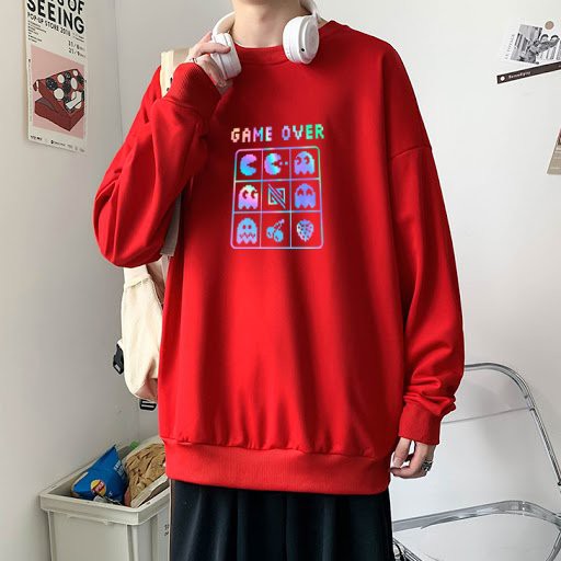 Áo Sweater Game Over Phản Quang, Aó Nỉ Dài Tay Nam Nữ Cá Tính - AS22