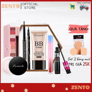 Bộ trang điểm cá nhân LAMEILA 7 món tiện lợi Kem BB, Phấn phủ, Phấn mắt, Mascara, Chì kẻ mày, Bút kẻ mắt, Son lì ZT-56