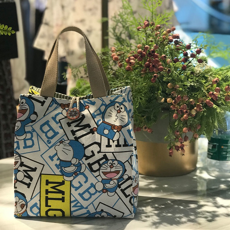 Hộp Cơm Di Động Túi Hộp Cơm Bento Túi Vải Đựng Đồ Dễ Thương Mummy Túi Vải Sinh Viên Mang Túi Ăn Trưa Nhân Viên Văn Phòng Mang Túi