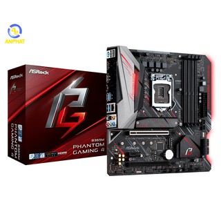 Main Asrock B365M Phantom Gaming 4 (Tặng Chuột Royal Kludge RM502 Gaming RGB khi build Cấu Hình PC)