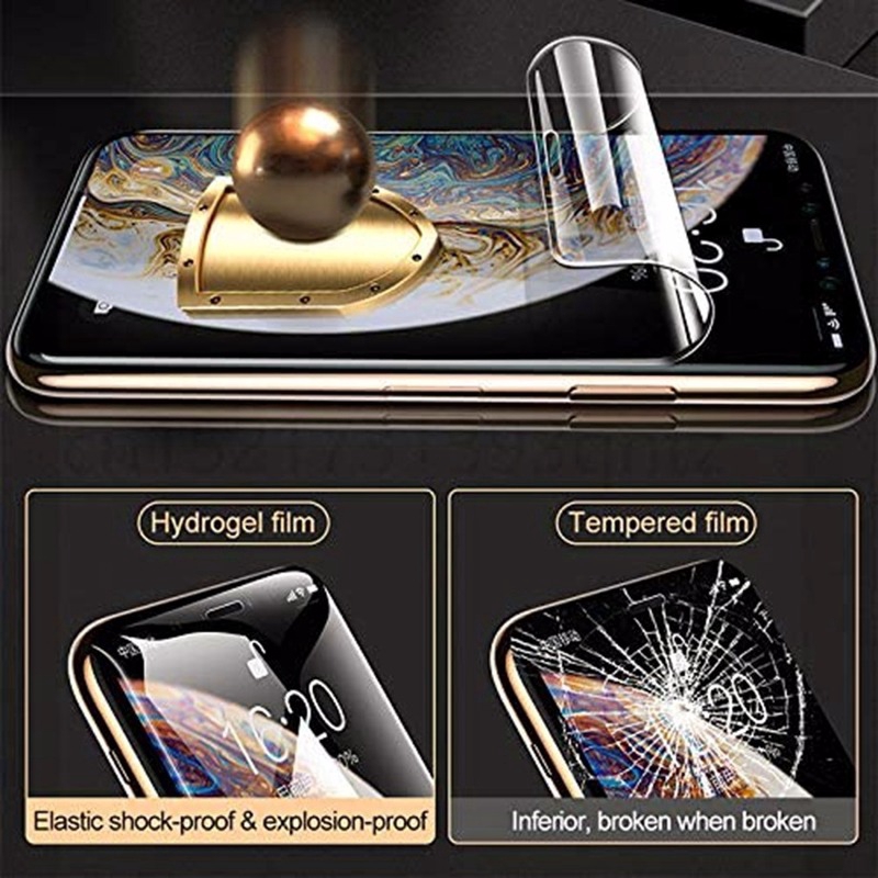 Miếng phim hydrogel mềm bảo vệ màn hình chống vân tay cho iPhone SE 2020 11 Pro Xs Max XR X 6 6s 7 8 Plus