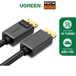 Dây cáp displayport 2 đầu đực tốc độ 21.6gbps ugreen dp102 pkcnh