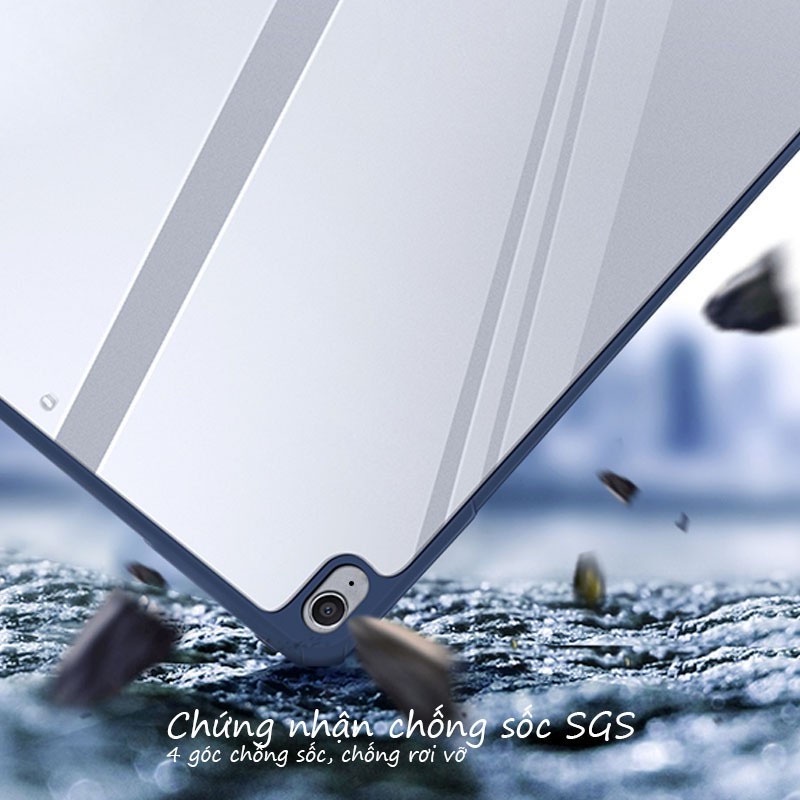 Ốp lưng Dux Ducis iPad Air 5 / 4  10.9 inch, Chống sốc, Kiểu bao da, Mặt lưng trong, Có khay để bút