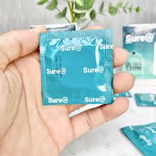 Bao cao su siêu mỏng ULTRA THIN &amp; DOTTED Sure @ ( 3 cái/ hộp) mang lại cảm giác chân thật [ có che tên ] - Soleil Shop