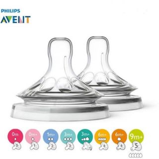Núm ti bình philip avent cổ rộng