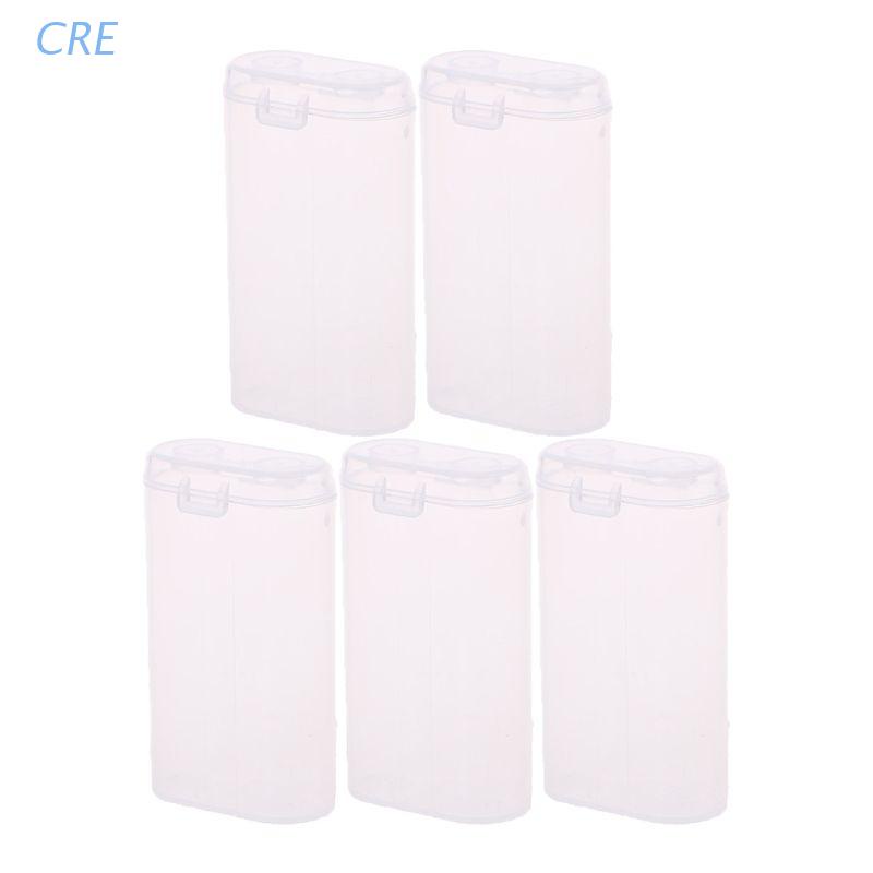 Bộ 5 hộp nhựa đựng 2 pin 18650 siêu bền có thể sạc lại tiện dụng