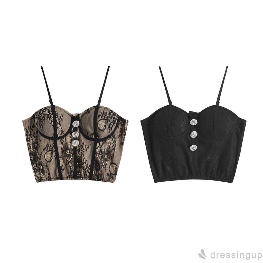 Áo Lót Hai Dây Nâng Ngực Cài Nút Trước Lấp Lánh Cho Nữ