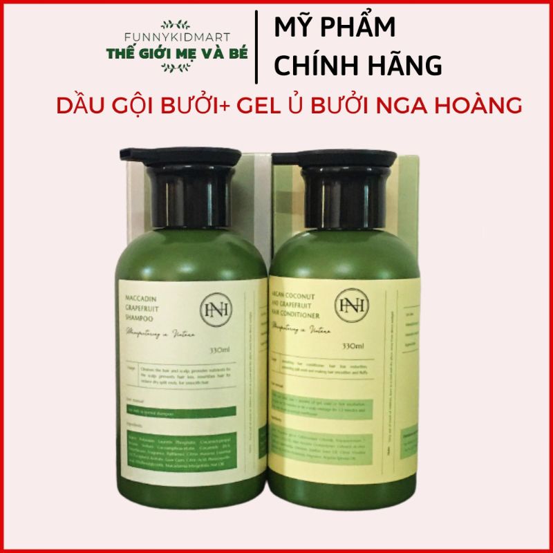 Dầu gội bưởi Nga Hoàng +gel ủ bưởi Nga Hoàng [ DẦU GỘI BƯỞI MACCADIN+GEL Ủ XẢ BƯỞI DỪA ARGAN ]