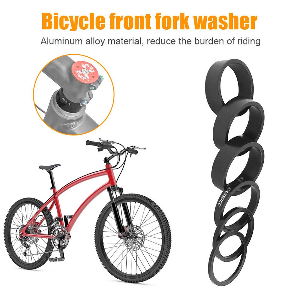 Set 6 vòng đệm nâng ghi đông xe đạp MTB bằng hợp kim nhôm nhiều màu