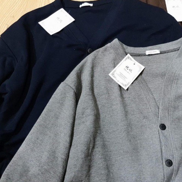 ÁO KHOÁC CARDIGAN SIÊU HÓT 💋 Khoác nỉ 2 màu xanh than/ xám | BigBuy360 - bigbuy360.vn
