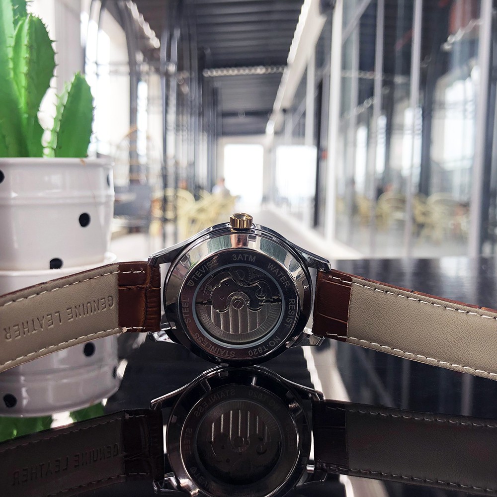 Đồng hồ nam Tevise T820 Automatic, full box và thẻ bảo hành 3 năm, chống xước , chống nước, dây da cao cấp | BigBuy360 - bigbuy360.vn