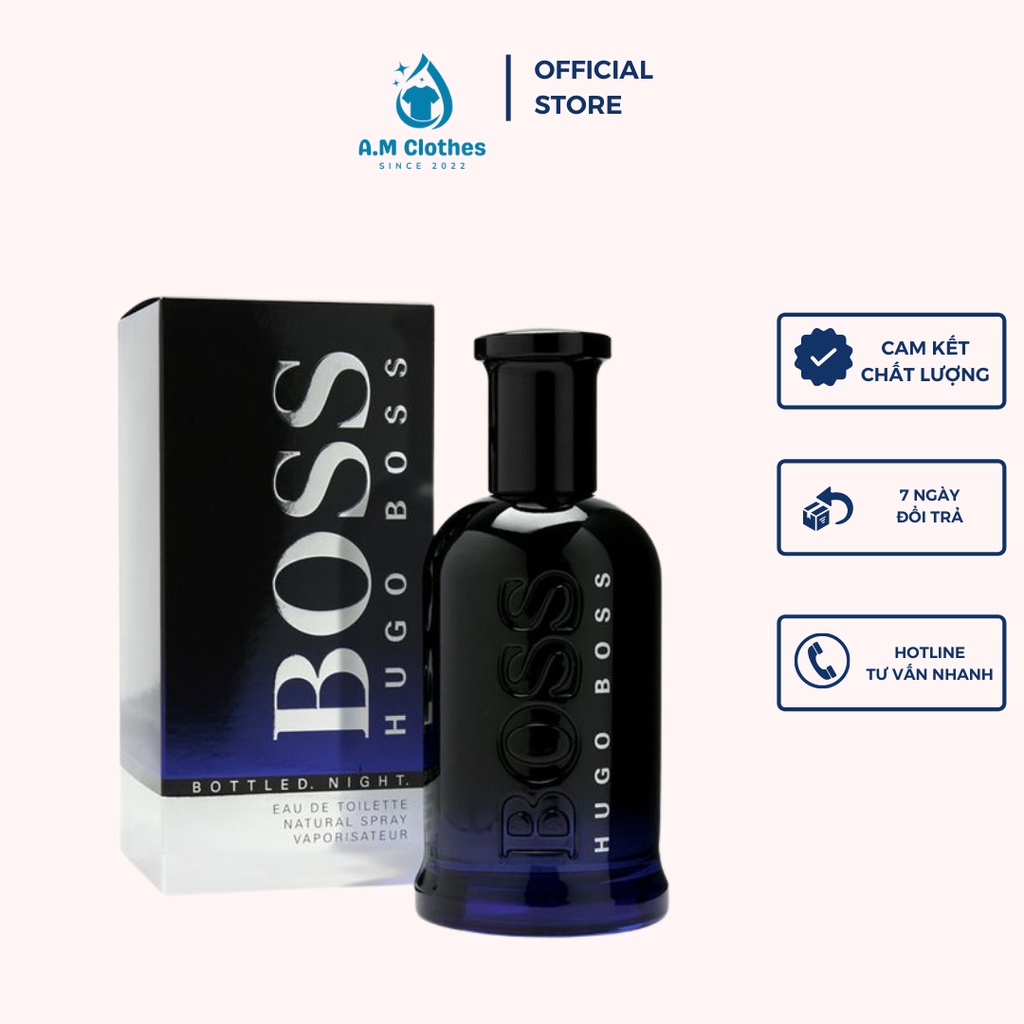 Nước Hoa nam Hugo Boss nam tính mạnh mẽ quyến rũ - Dầu thơm nam nồng độ EDT thơm lâu dung tích 100ml - Shin Shop