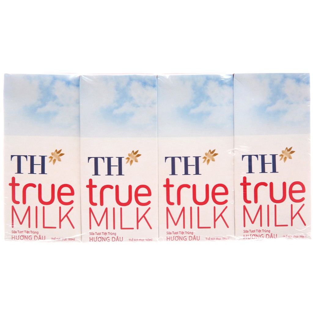 TH True milk hương dâu 180ml lốc