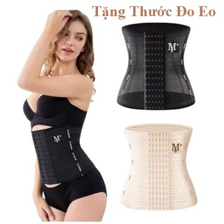 TẶNG THƯỚC DÂY ĐO - Đai nịt bụng Giảm mỡ M+ có 6 nấc móc cài điều chỉnh rộng chật cho vòng eo thon gọn