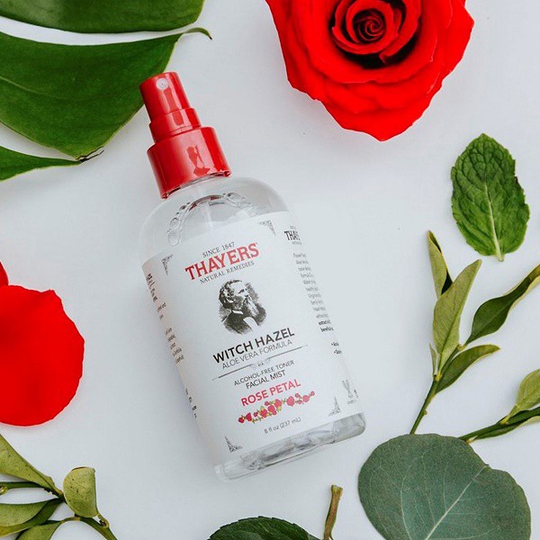 Nước Hoa Hồng Se Khít Lỗ Chân Lông Dạng Xịt Thayers Facial Mist Rose Pental 237ml +Tặng 1 bông tẩy trang Ipek 80 miếng