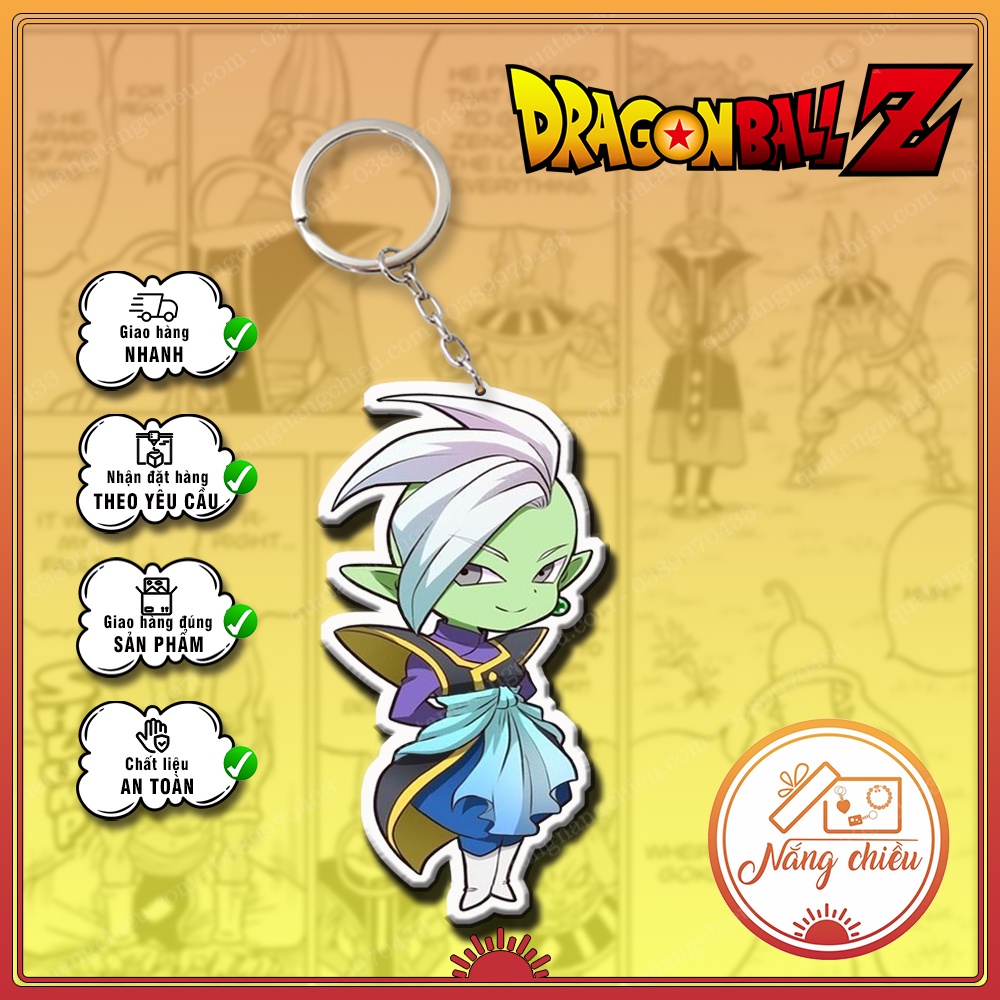 Móc Khóa Dày In Sắc Nét 2 Mặt Chibi Anime 7 Viên Ngọc Rồng - Dragon Ball ☘️Quà Tặng Nắng Chiều☘️