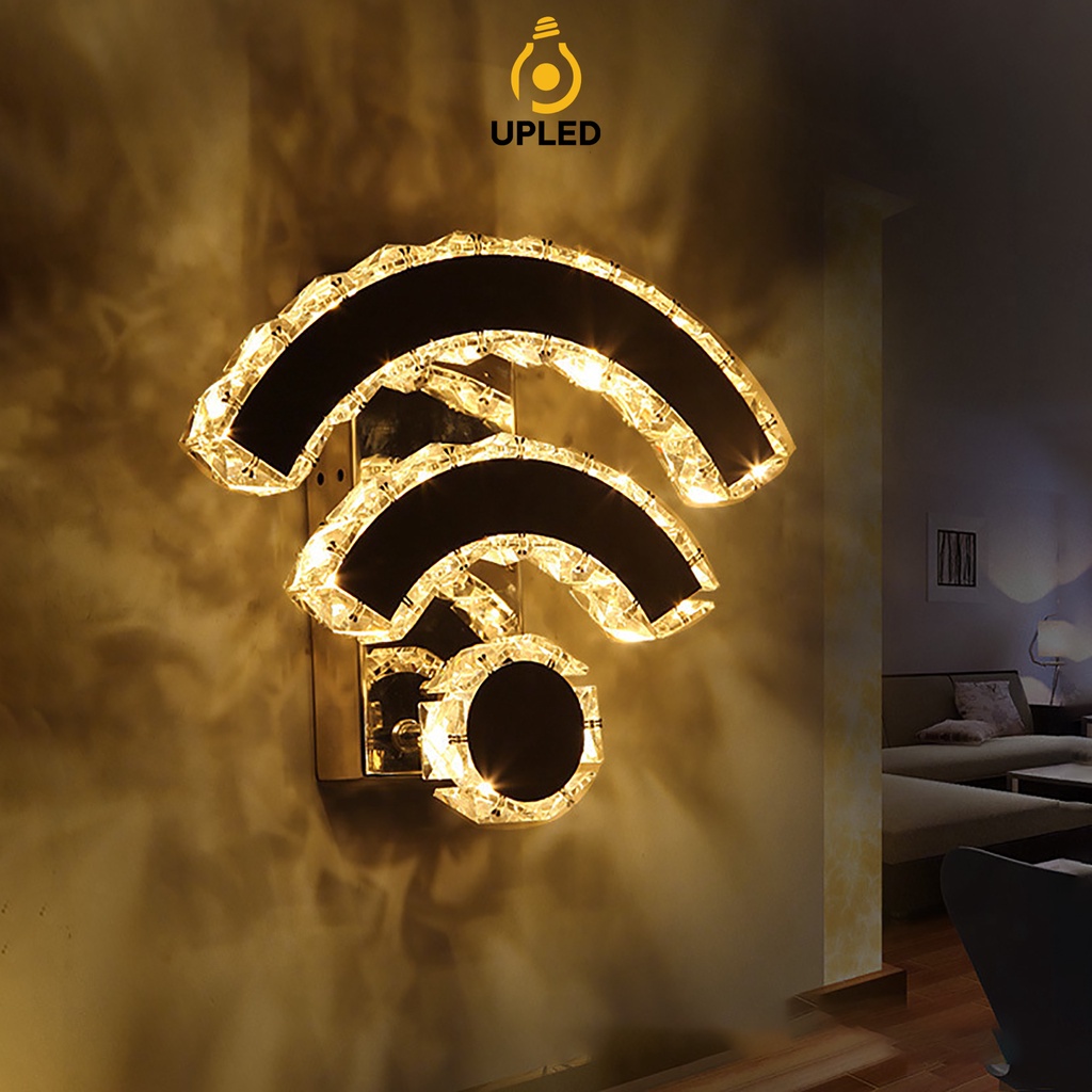 Đèn gắn tường pha lê phong cách Hiện Đại trang trí phòng khách phòng ngủ UPLED