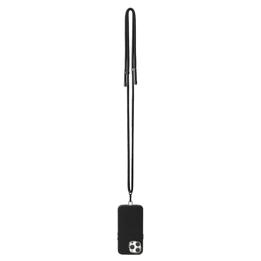 Dây Đeo Điện Thoại Gắn Card | Rope Phone Strap with Card - Black