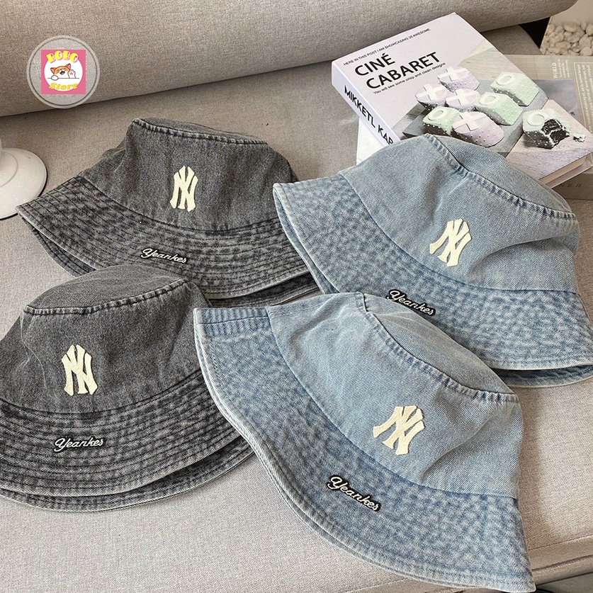 Mũ bucket NY bò Unisex logo nổi bật thiết kế đơn giản trẻ trung
