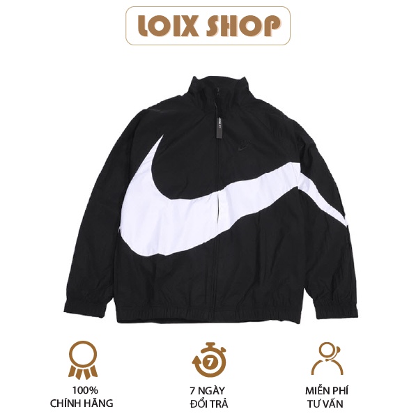 Áo khoác gió Nike chính hãng chất liệu vải dù, áo khoác nike nam nữ form rộng unisex LOIX