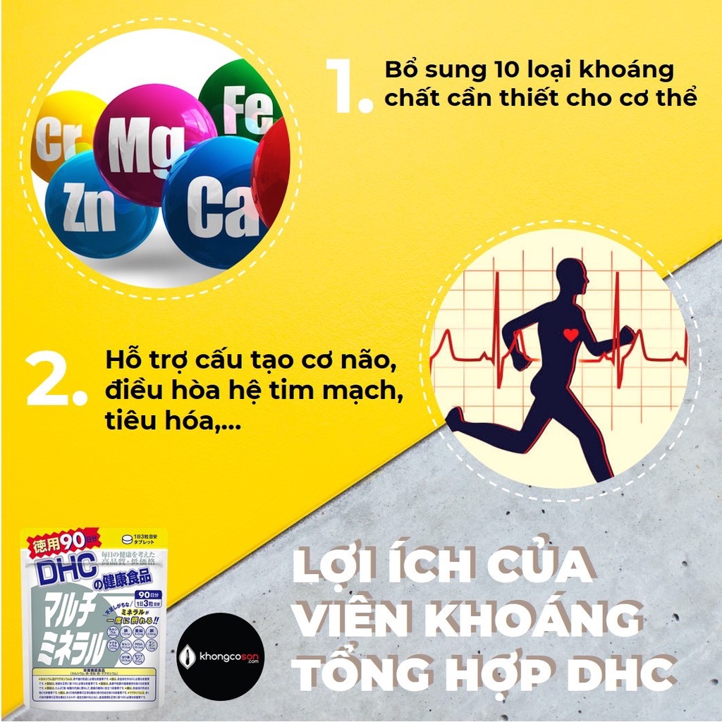 Viên Uống Khoáng Tổng Hợp DHC Multi Minerals - Khongcoson