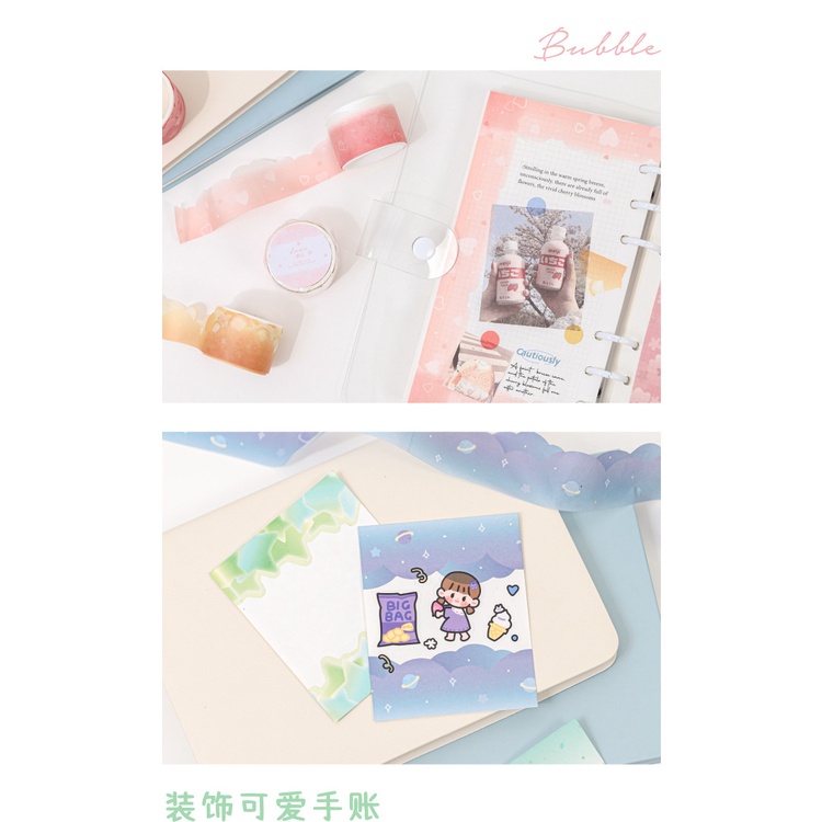 Washi tape Cuộn Băng Keo Washi Màu Gradient Độc Đáo Dùng Trang Trí Sổ Tay/ Sổ Tay