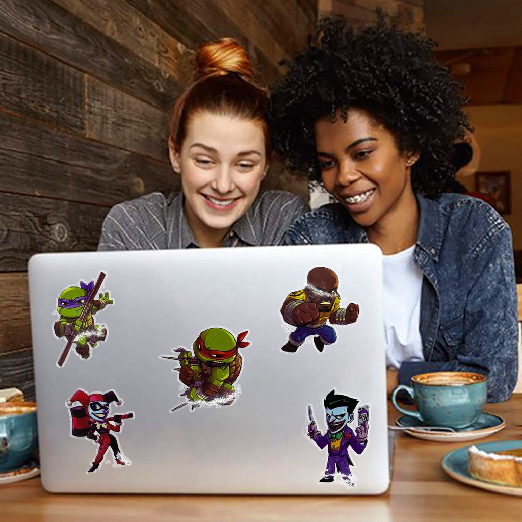 Set 50 Sticker Anime Hoạt Hình Avengers Chống Nước, Dán Mũ Bảo Hiểm, Điện Thoại, Laptop