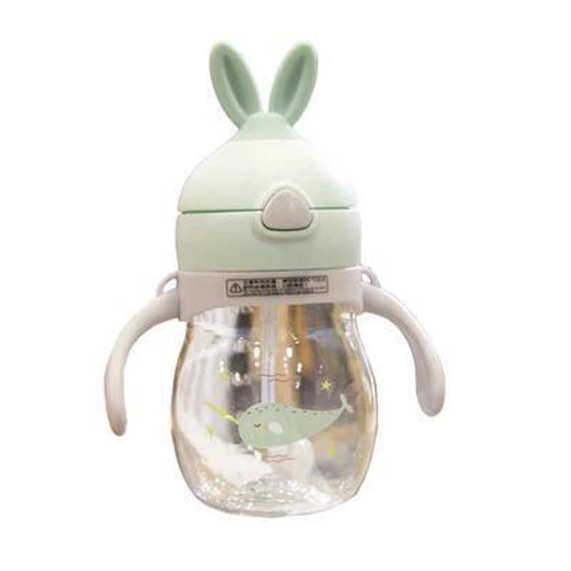 Bình Nước 270ml Họa Tiết Thỏ Hoạt Hình Dễ Thương Cho Bé