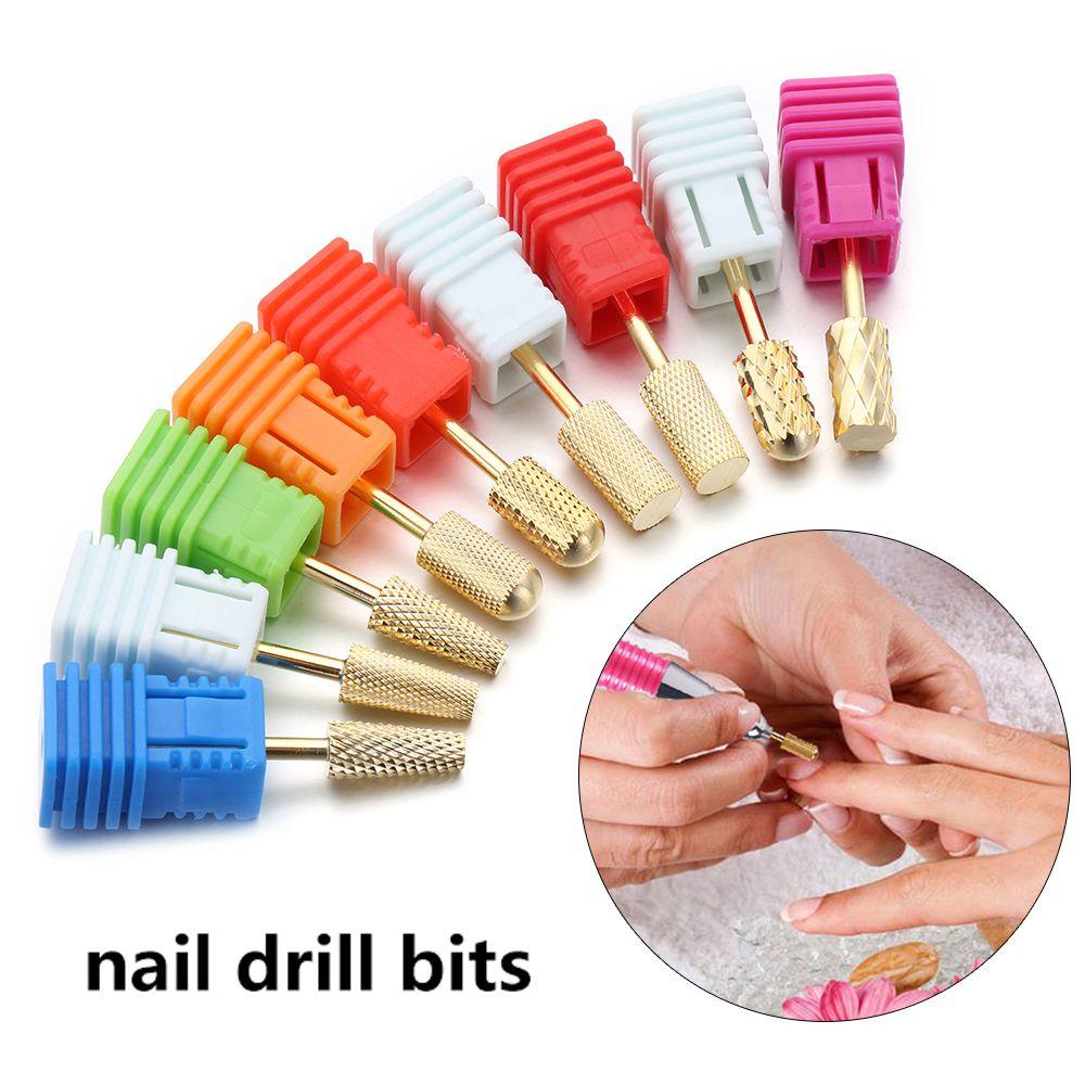 [Hàng mới về] Mũi khoan dũa móng nghệ thuật tẩy sơn gel acrylic bằng thép vonfram cacbua chuôi 3/32 nhiều hình dạng