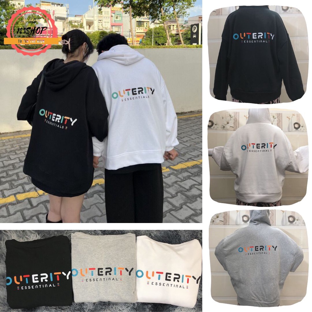 Áo Khoác nỉ hoodie zip chống nắng 123SHOP dành cho nam nữ và cặp đôi Có 3 Màu, Unisex Form Rộng OUTER Jacket Ulzzang